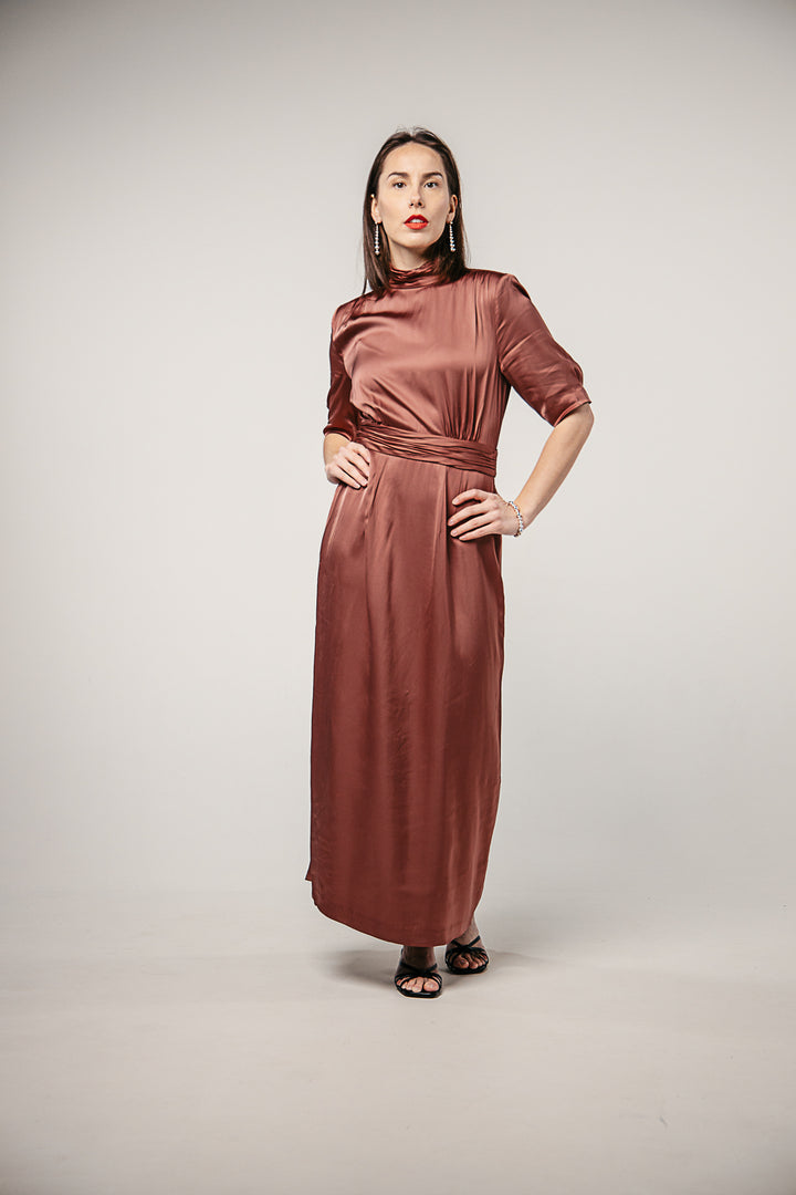Beronia Dress- Terracotta