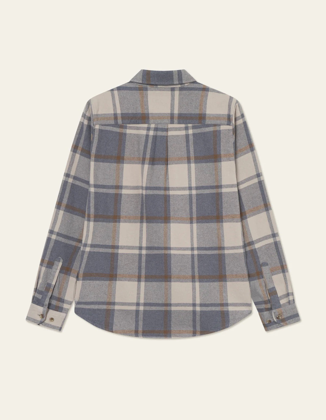 Jeremy Check Flannel Shirt Grey Melange