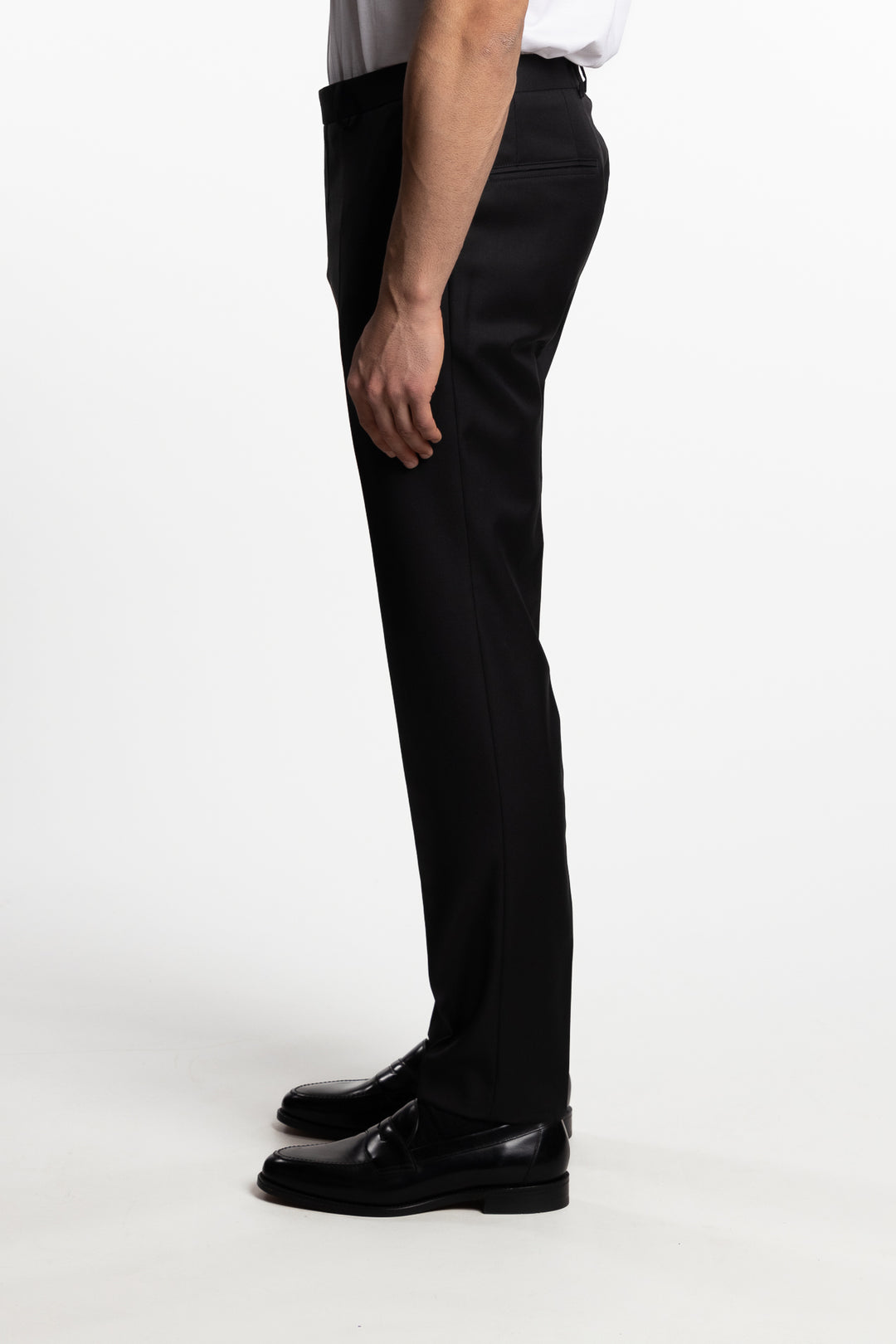 Palermo Slim Fit Wool Trousers Black