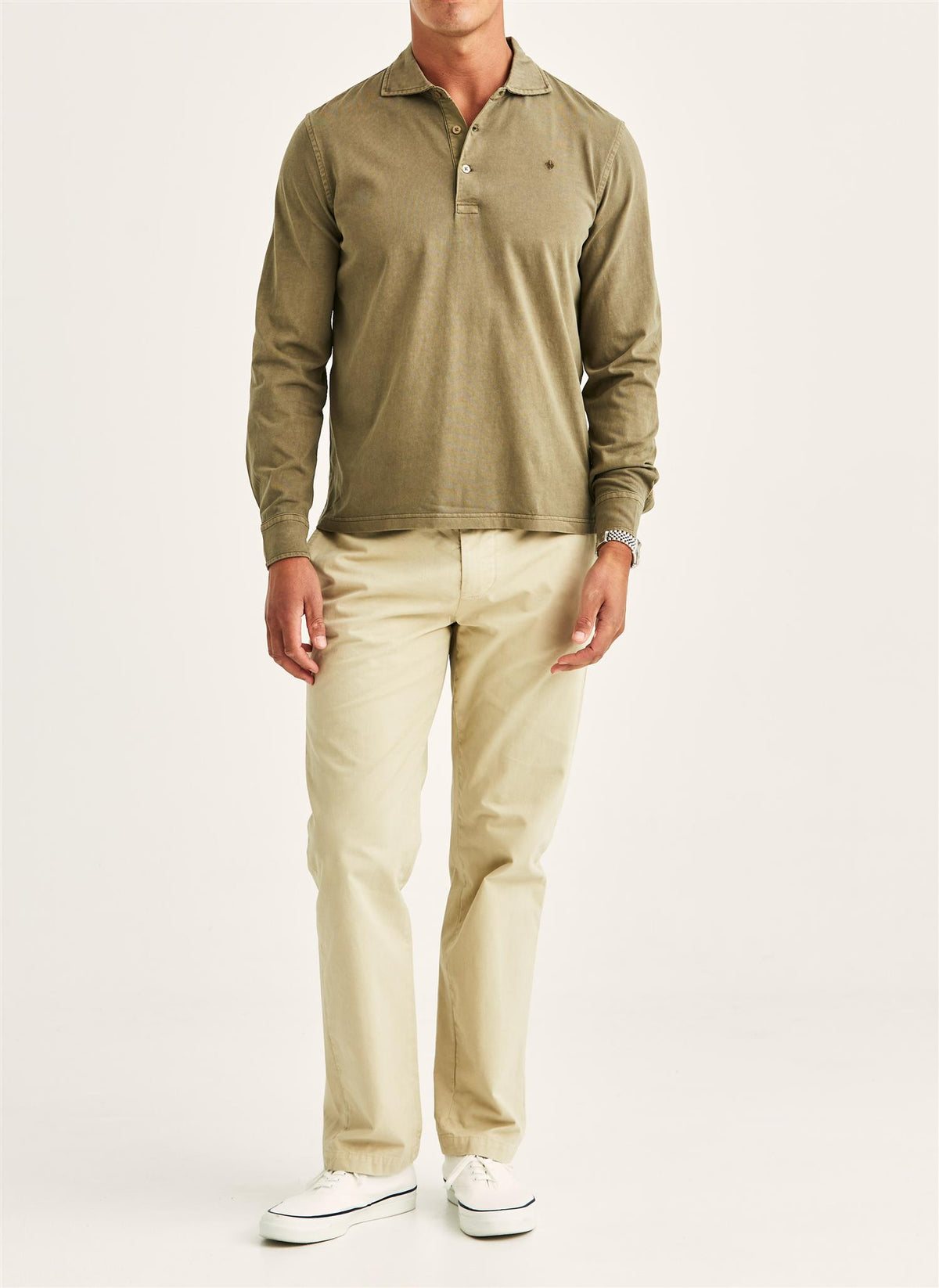 Harland LS Polo Shirt Olive