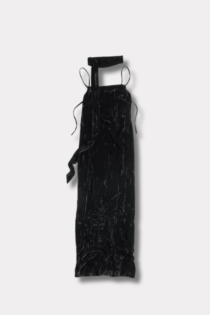 Cygnet Velvet Dress- Black