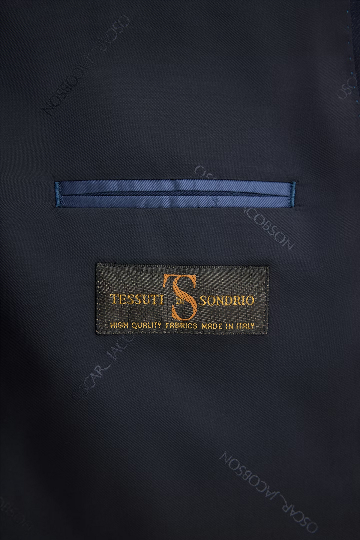 Rufus Regular Fit Wool/Linen Blazer Navy