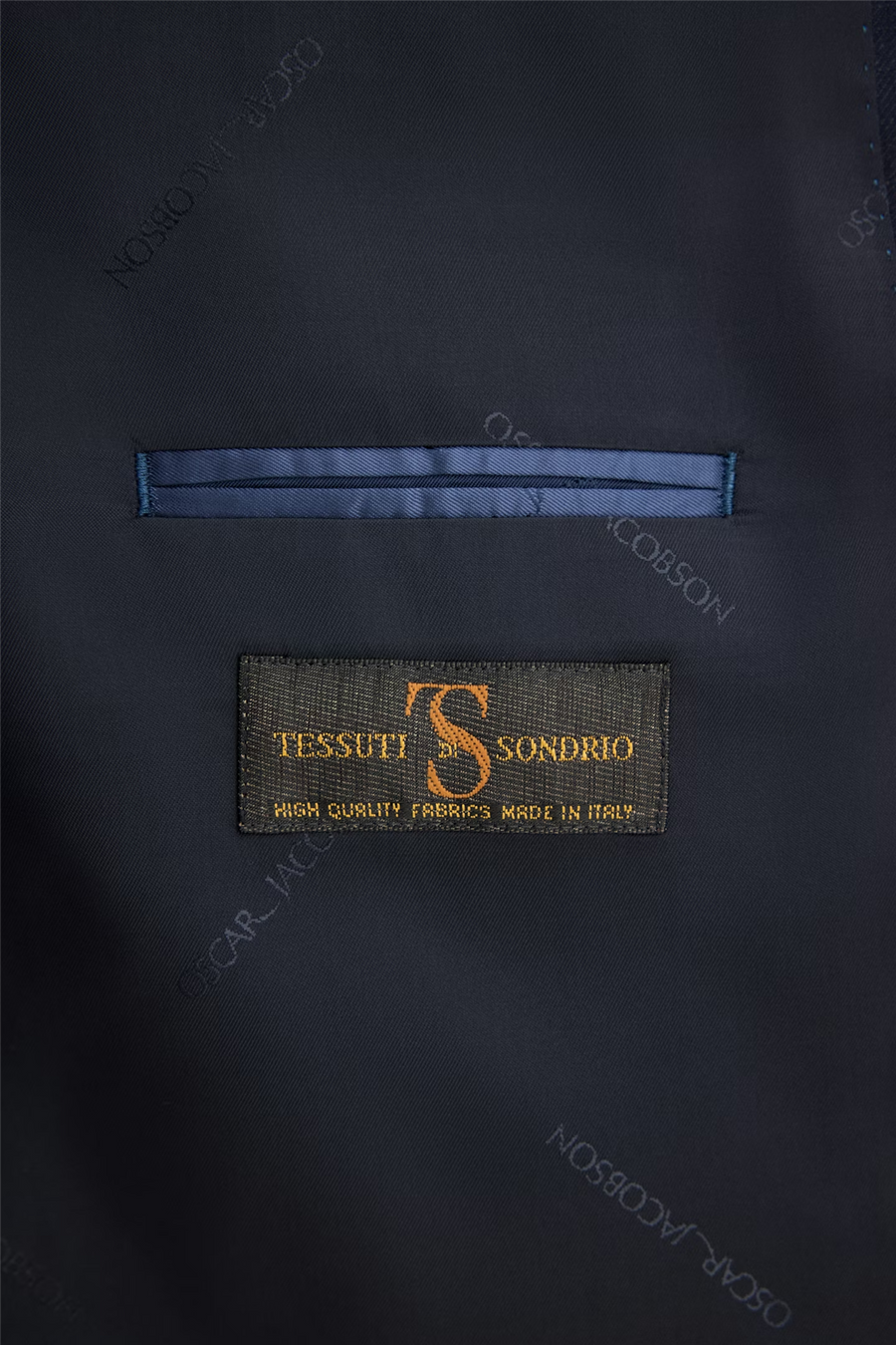 Rufus Regular Fit Wool/Linen Blazer Navy