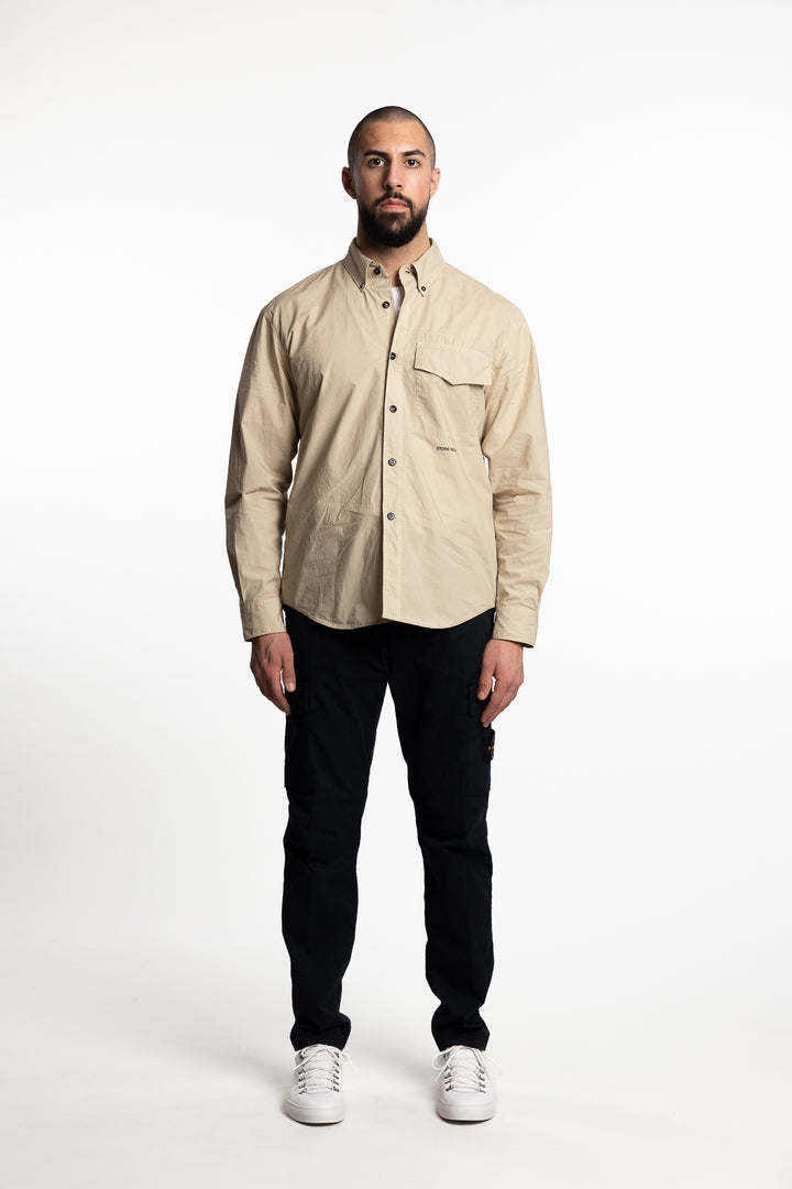 Long-Sleeve Shirt Comfort Fit Beige