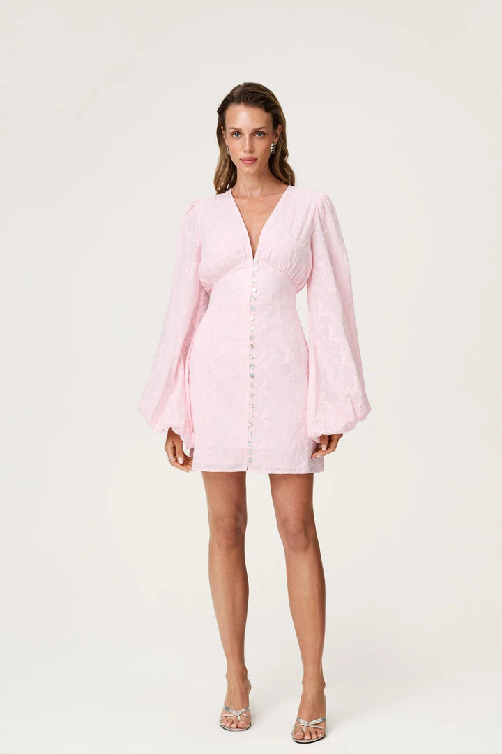 Florence dress- Pink Embroidery