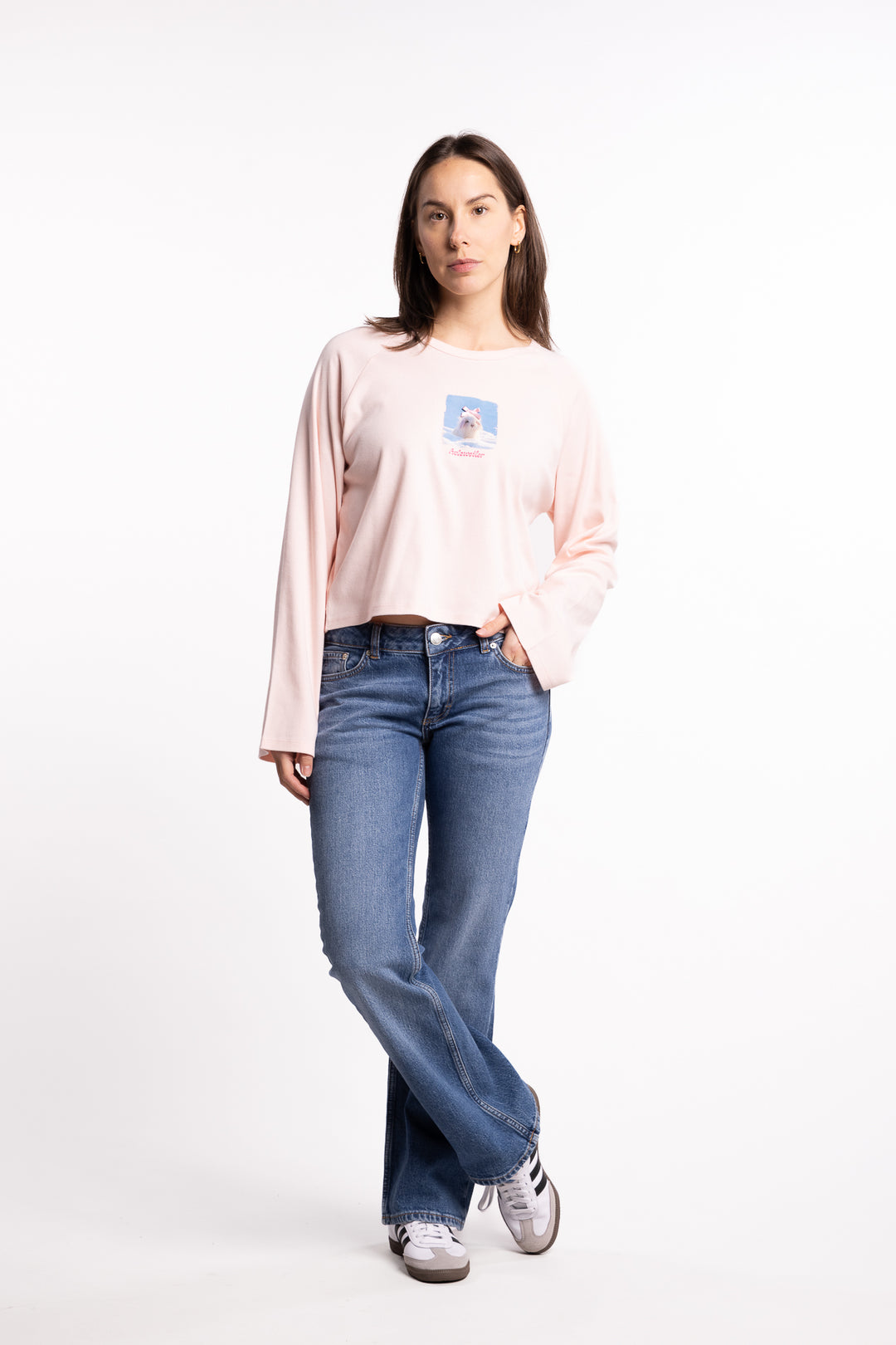 Kitty Long-Sleeve - Lt. Pink