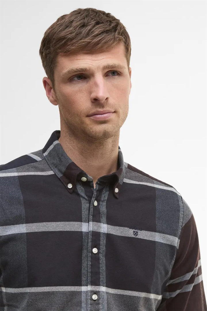 Iceloch Tailored Long-Sleeved Shirt Midnight Oak Tartan