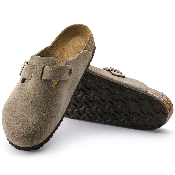 M Boston Soft Footbed Suede Taupe