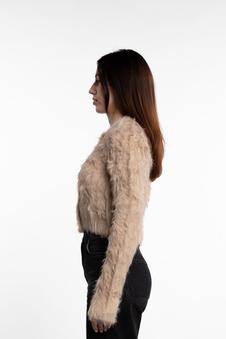 Cardigan Textured- Beige