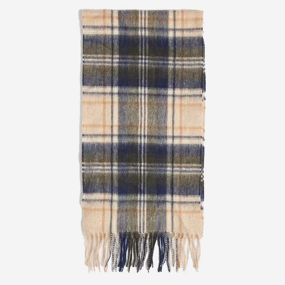 New Check Scarf Bark