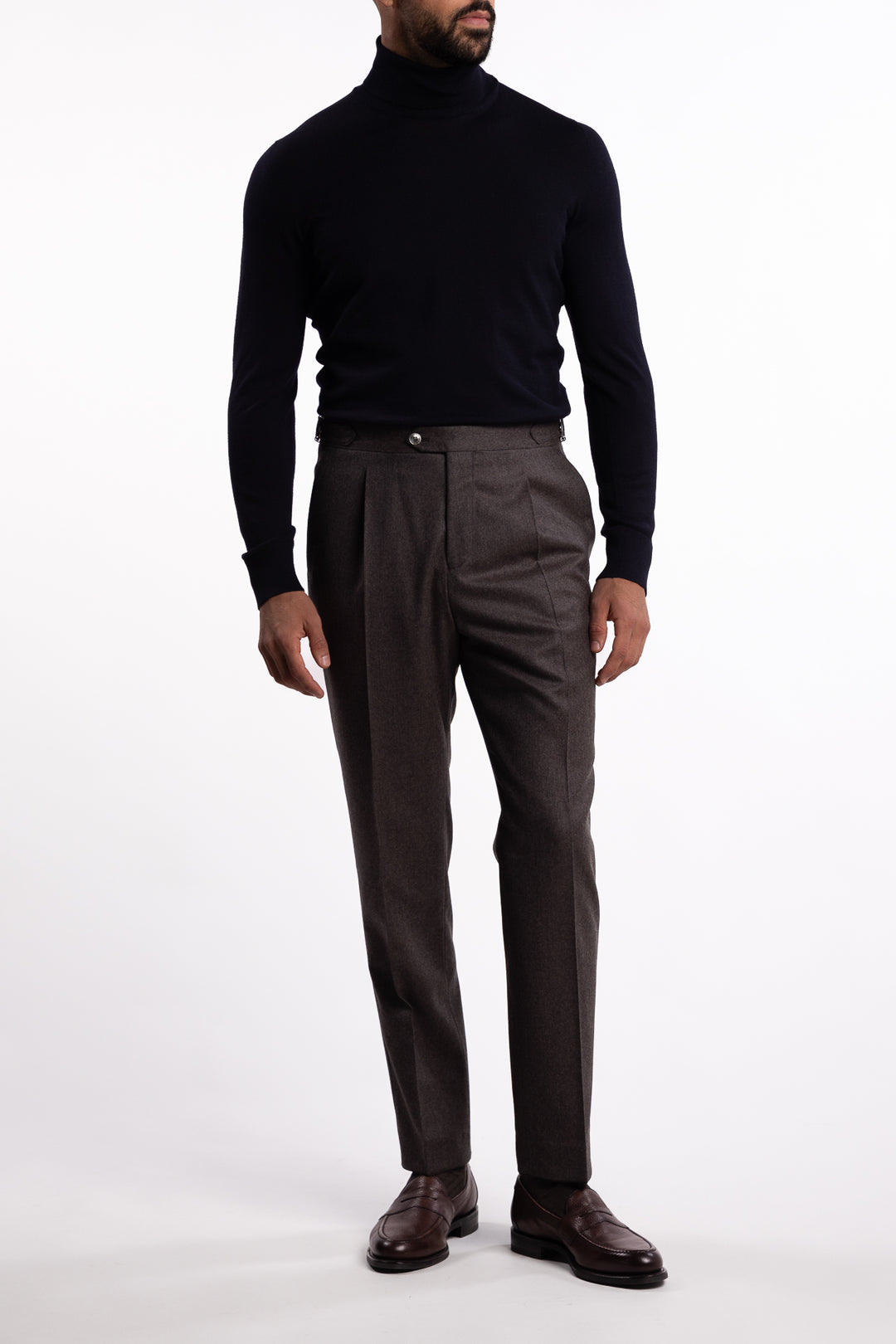 Prato Flannel Trousers Brown