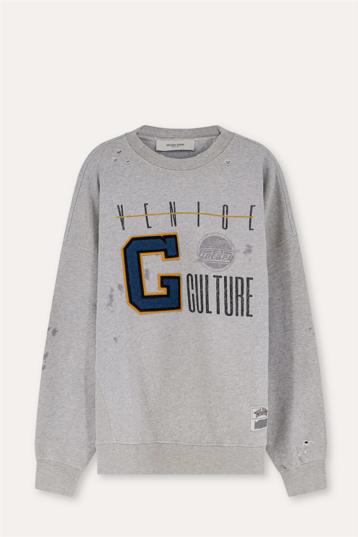 Journey Unisex Crewneck Heavy Fleece Vintage Treatment Alluminium Melange Gray