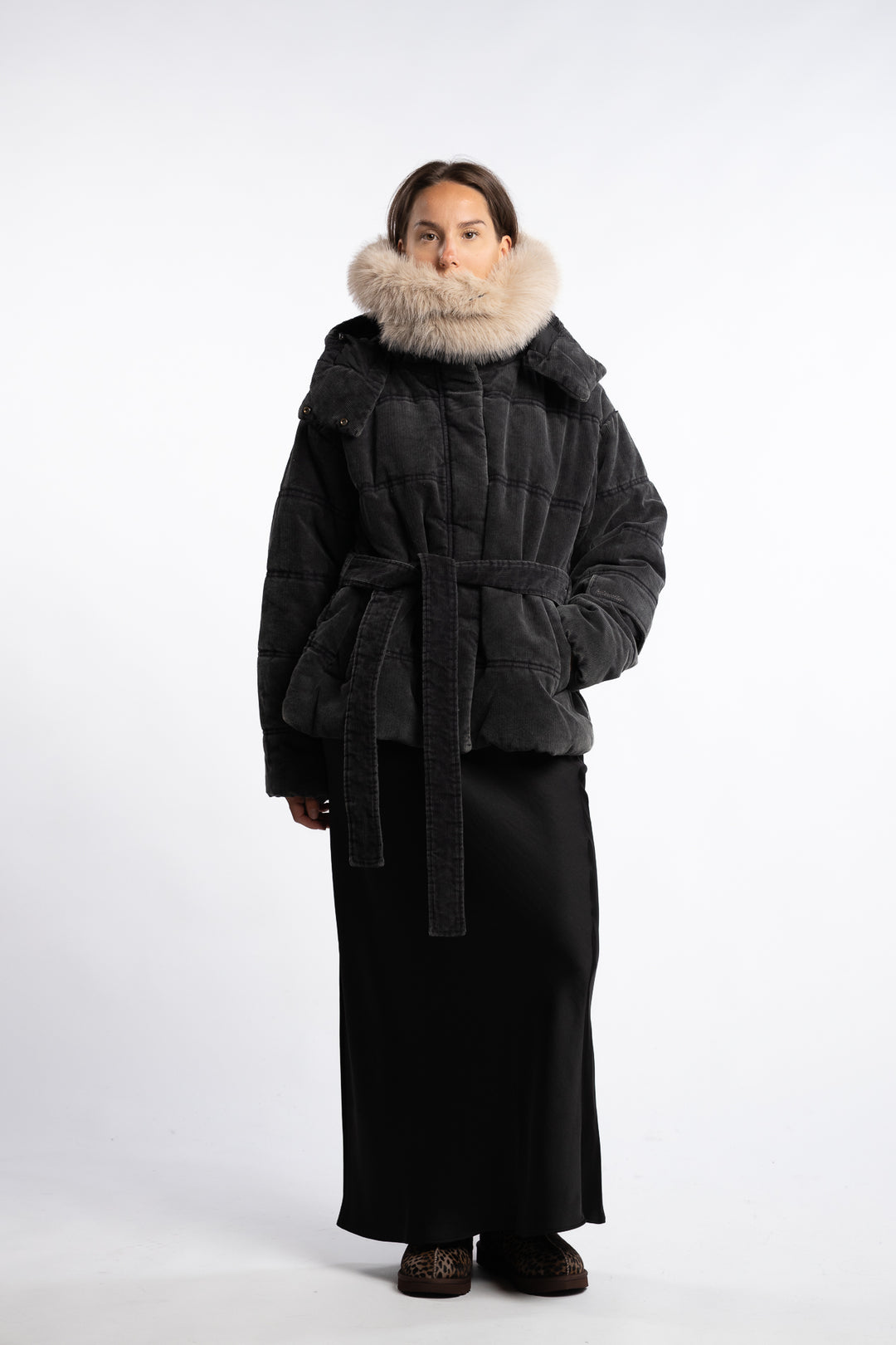 Steilia Corduroy Jacket - Black