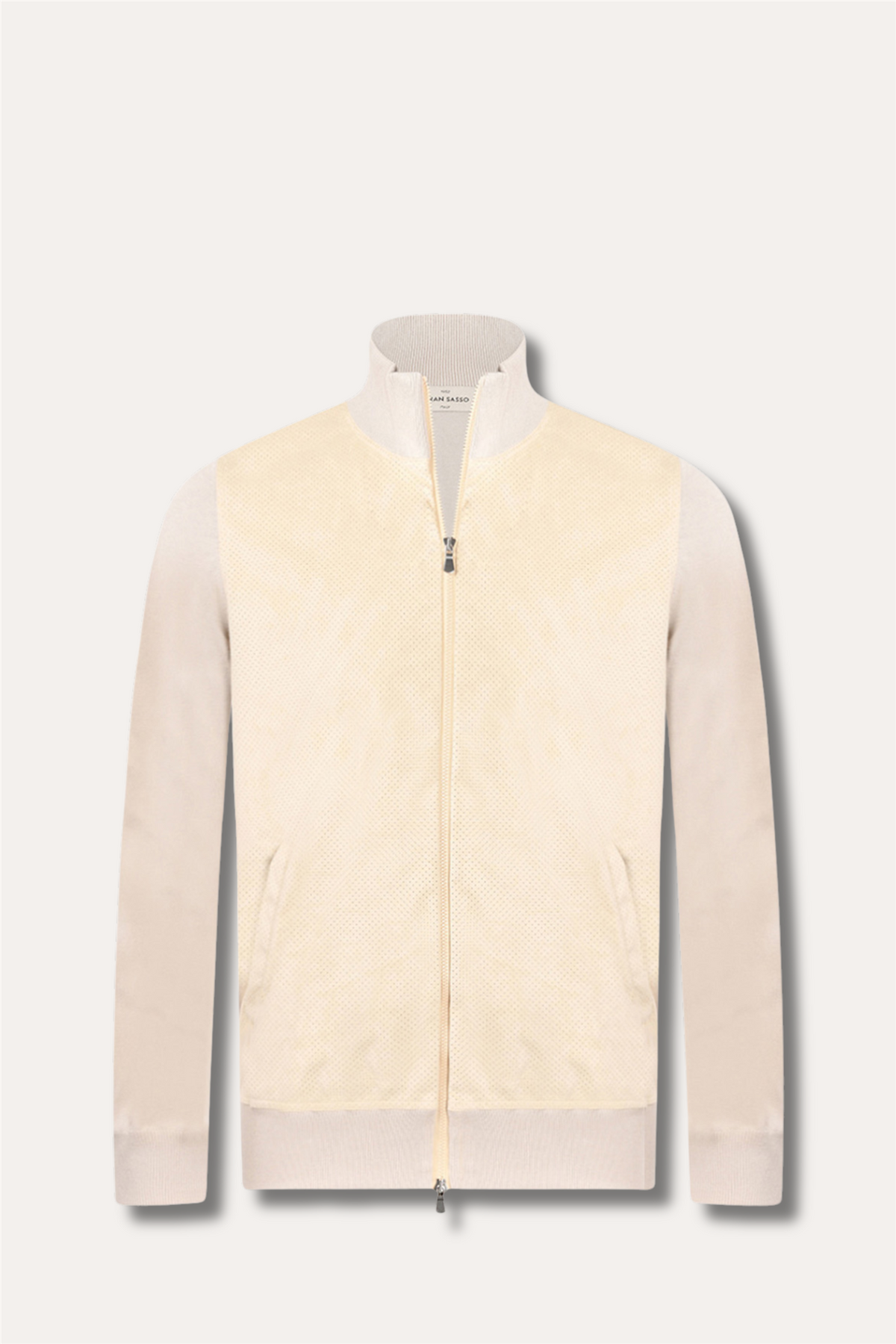 Organic Cotton and Alcantara Jacket Cream