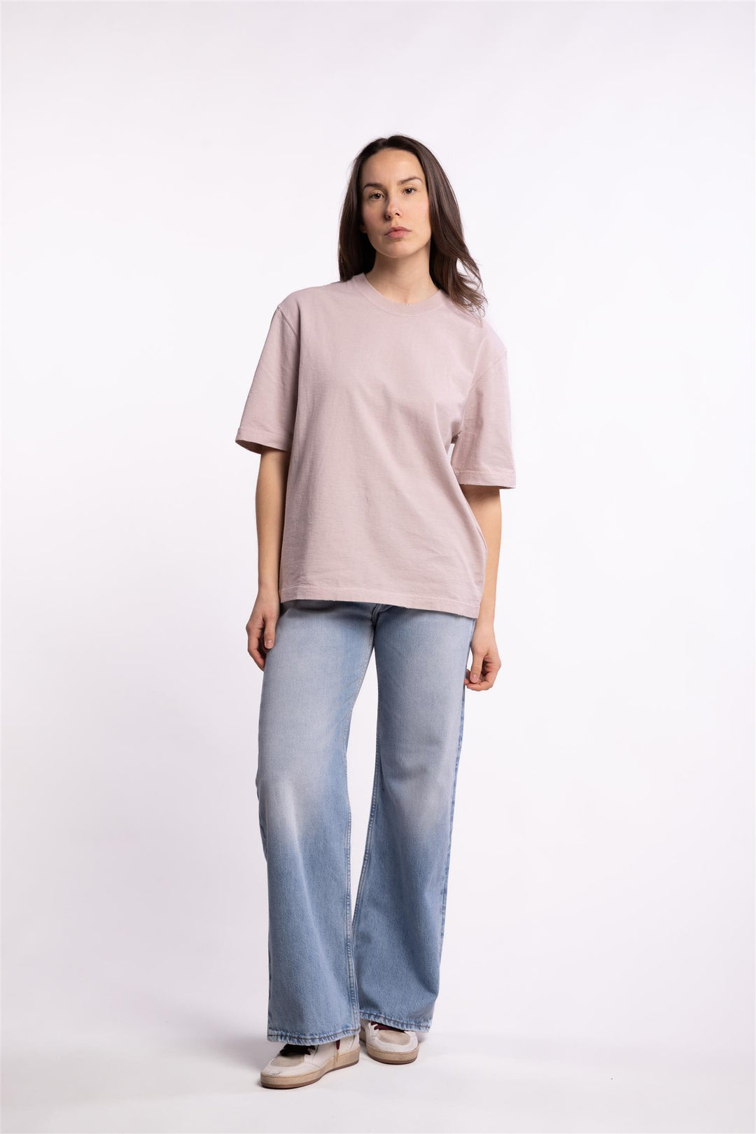 Relaxed Fit T-Shirt Logo Patch- Shadow Gray