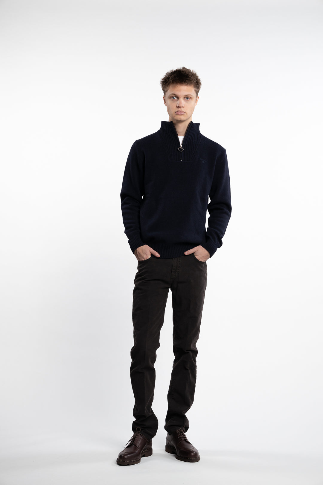 Essential Lambswool Half Zip Knitted Jumper