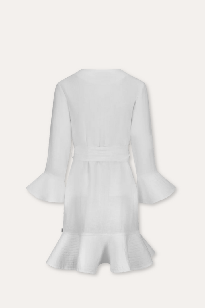 Gabrielle Linen Dress- White