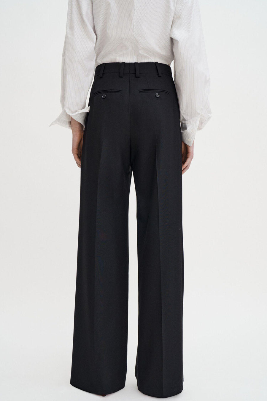 Darcey Wool Trousers- Black
