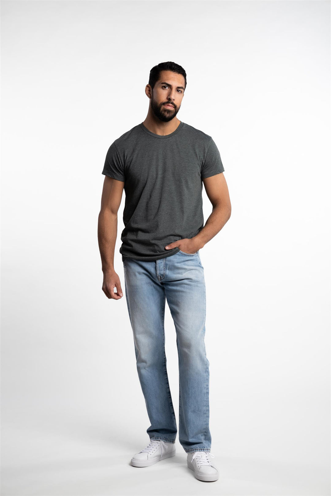 Kronos Round Neck T-Shirt Darkspruce Mel