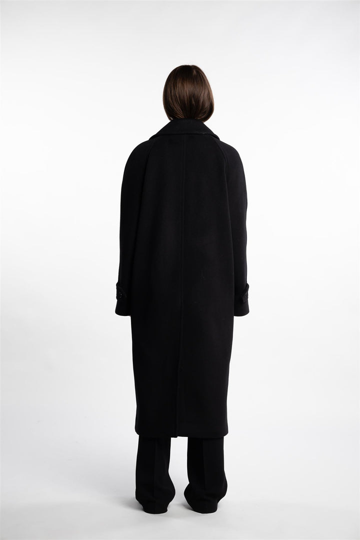 Wool Carcoat- Black