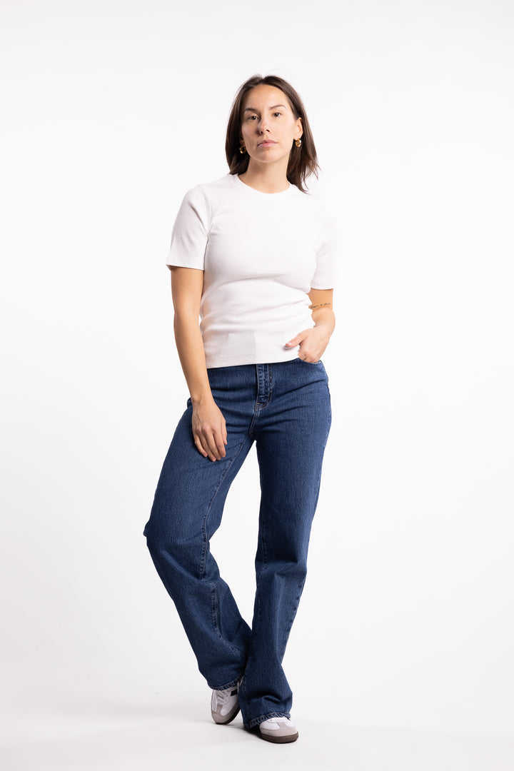 Pippa Rib Tee- Off-White