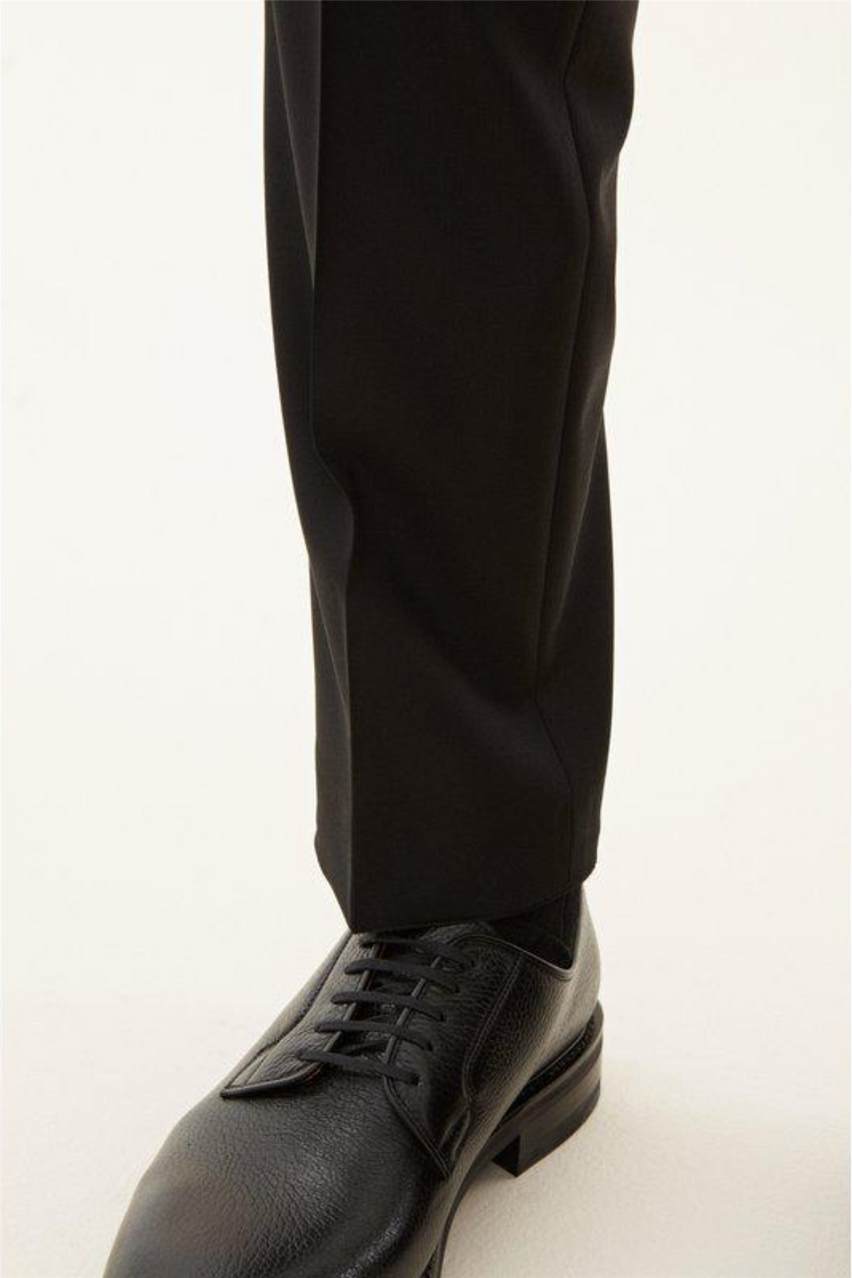 Denz Slim Fit Wool Trousers Black