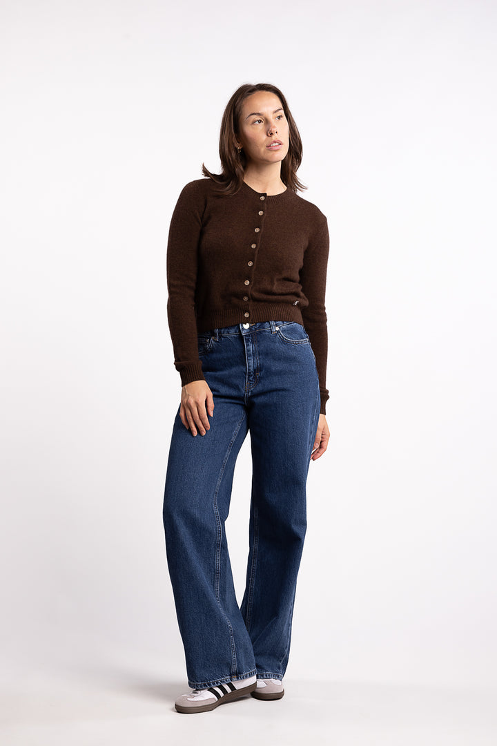 Cashmere Cardigan - Dk. Brown