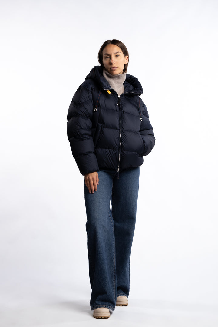 Tilly Hooded Down Jacket - Blue Navy