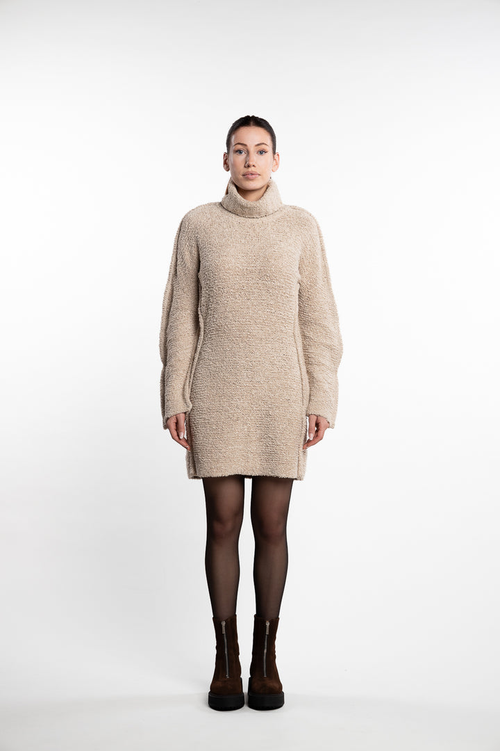 Echo Knit Dress - Ecru