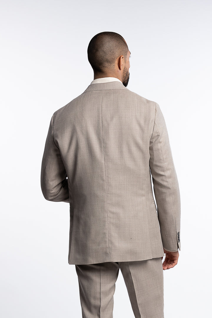 Fogerty Regular Fit  Structured Wool Blazer Beige