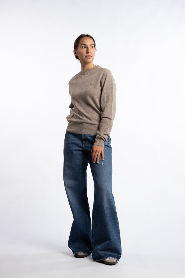 Crewneck Jumper Yak Wool- Oatmeal melange