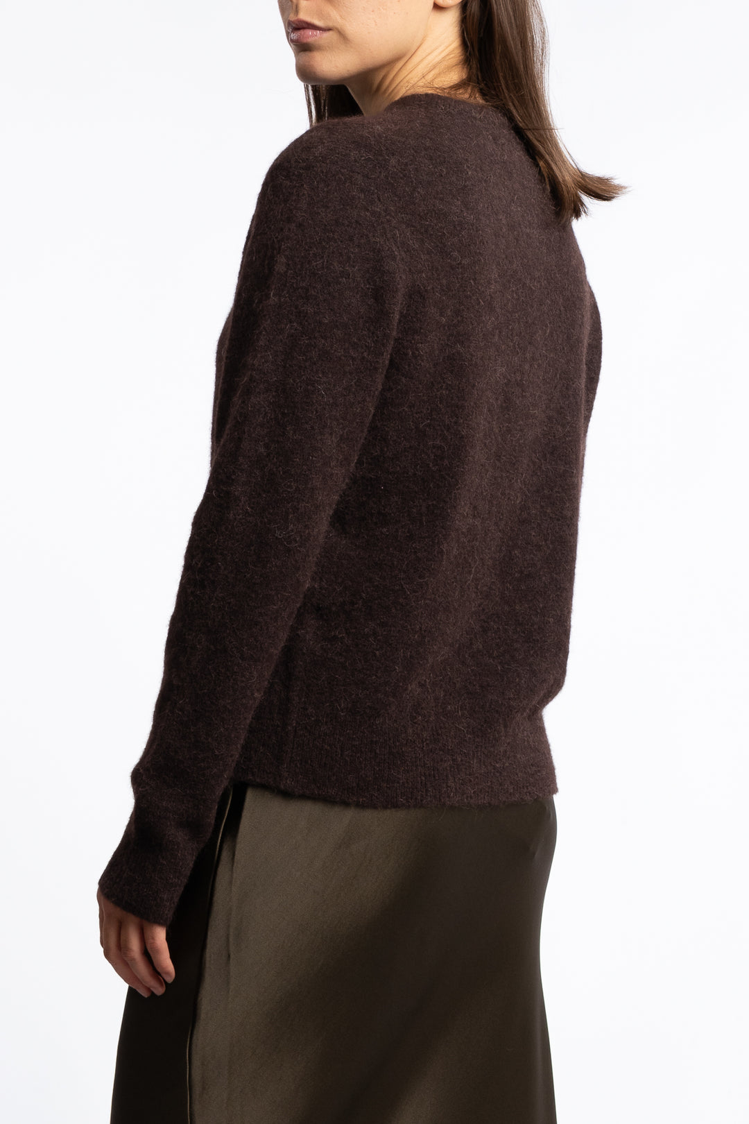 Nor Short Cardigan 7355 - Black Coffee