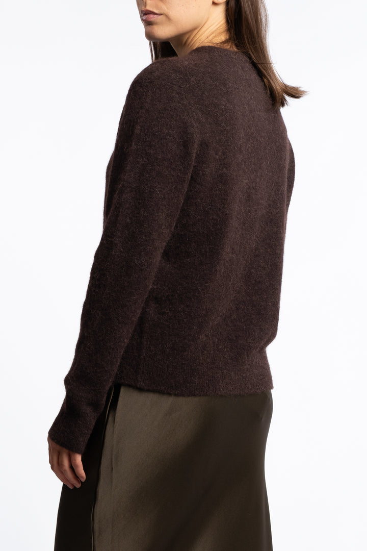 Nor Short Cardigan 7355 - Black Coffee