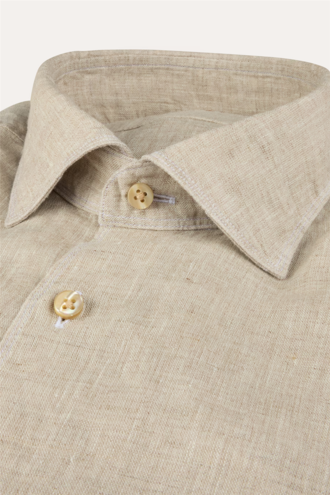 Slimline Linen Shirt Light Beige