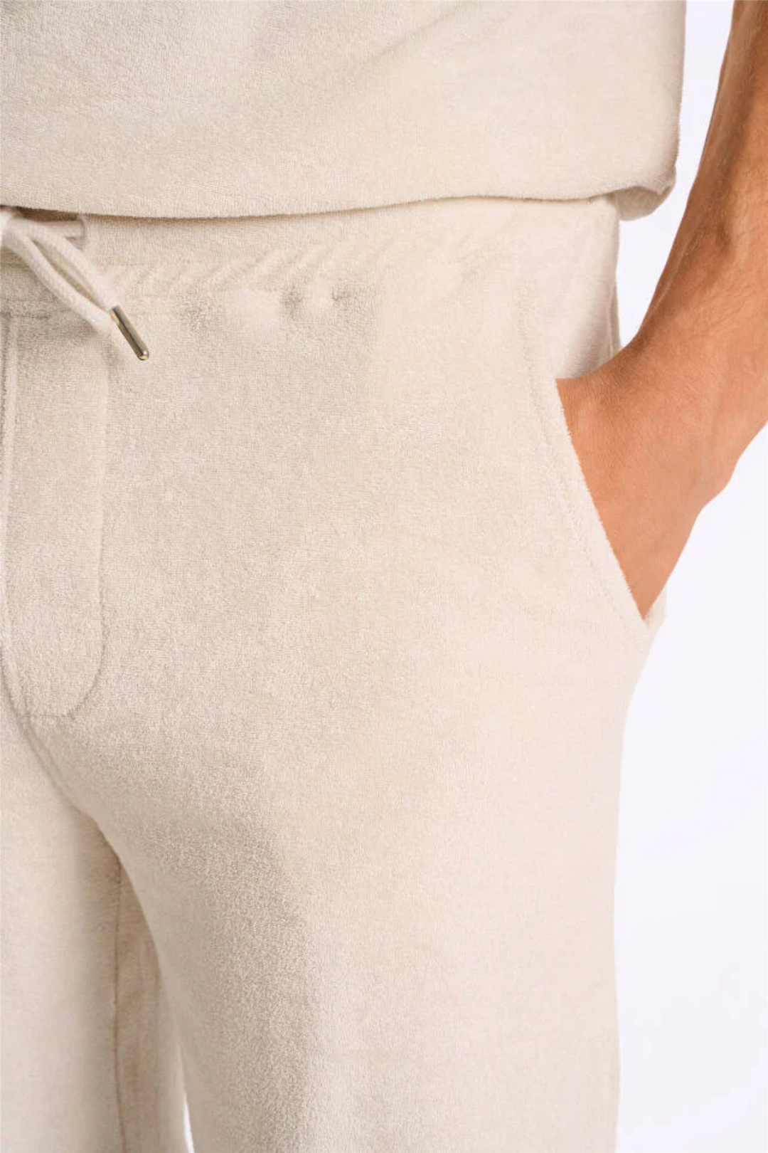 Towel Shorts W. Elastic Waist Fair Grey
