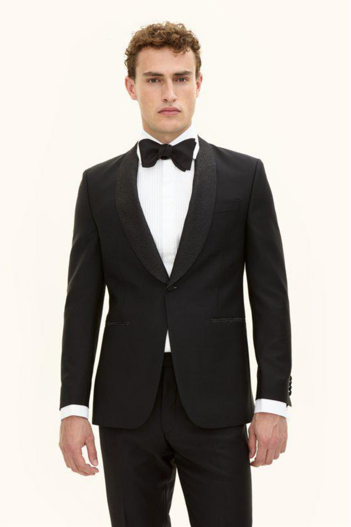 Figaro Regular Fit Tuxedo Blazer Black