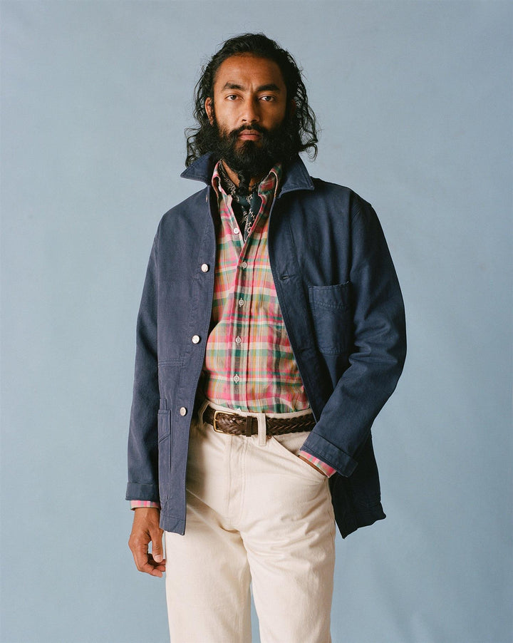 Cotton Duck Canvas Five-Pocket Chore Jacket Navy