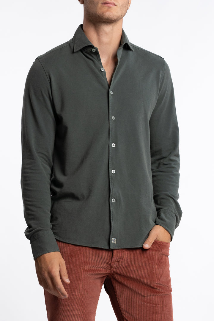 Jersey Cotton Shirt Green