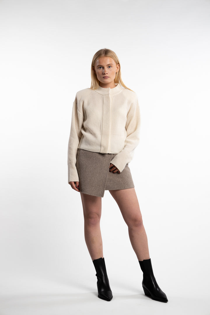 Campbell Cardigan Merino- Cream