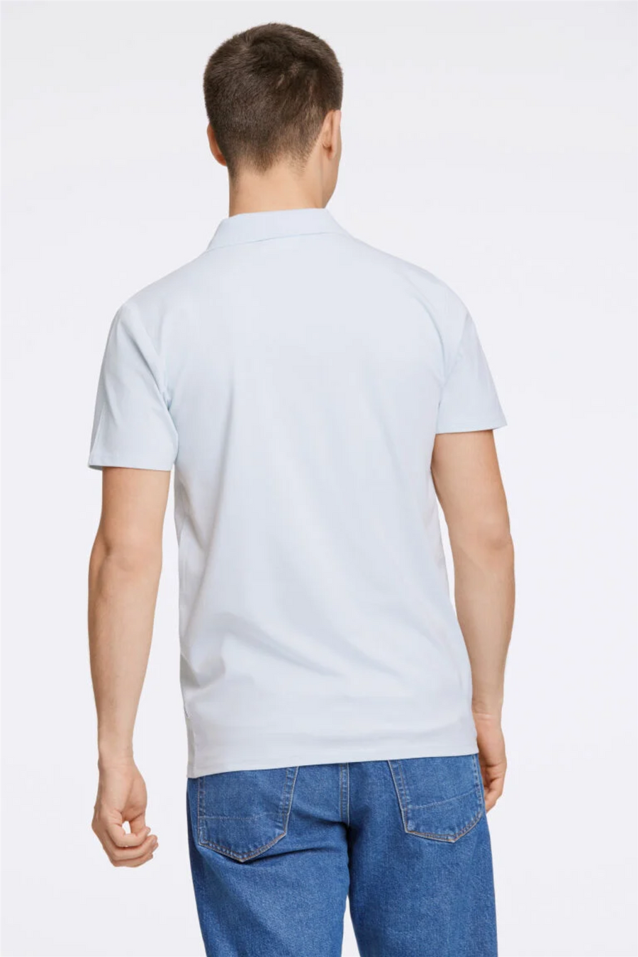 Stretch Polo Shirt S/S Pastel Blue