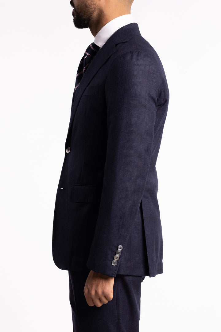 New Sienna Slim Fit Flannel Blazer Navy Check