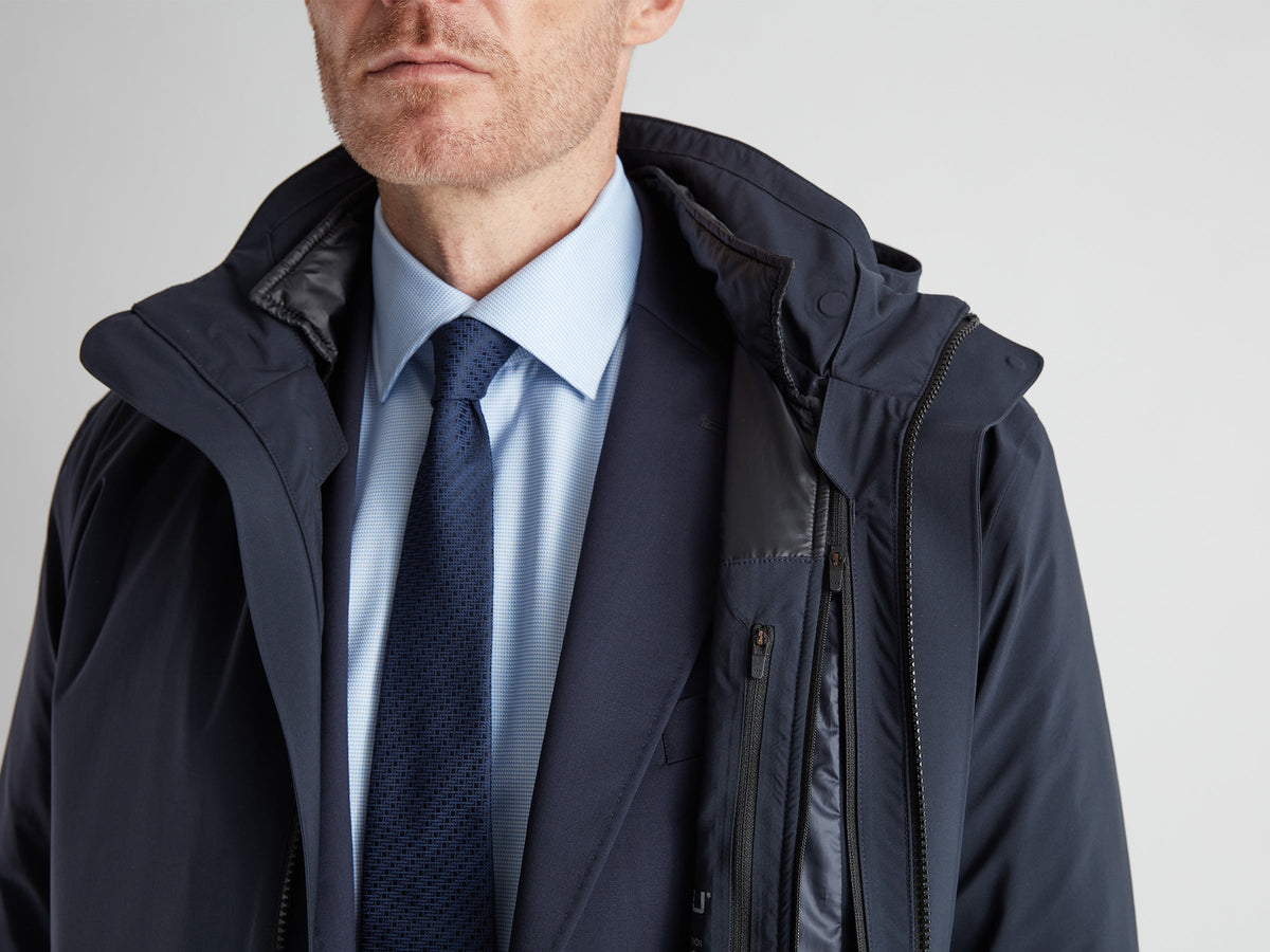 Black Storm Coat Navy