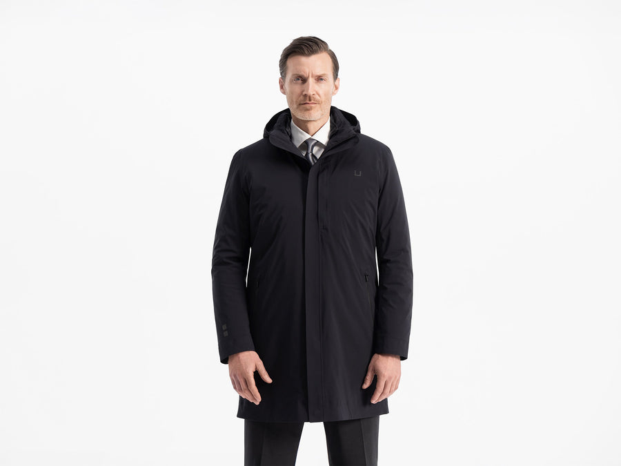 Black Storm Coat Black - modellbilde
