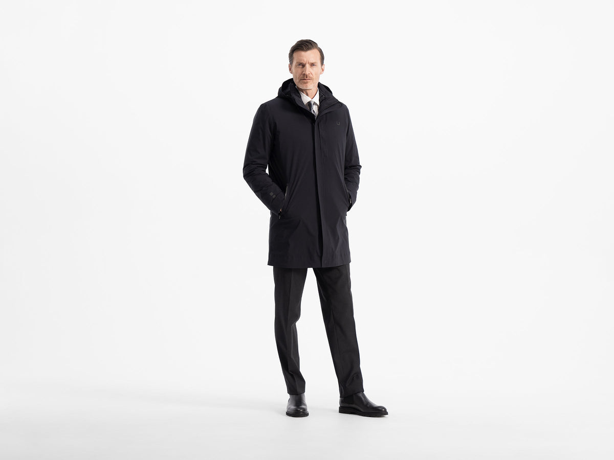 Black Storm Coat Black - modellbilde