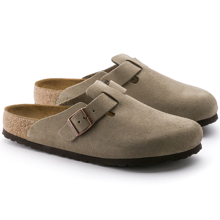 M Boston Soft Footbed Suede Taupe