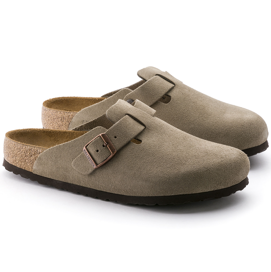 M Boston Suede Leather Taupe