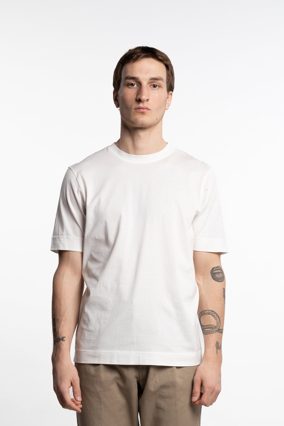 Filo Di Scozia Cotton T-Shirt Cream