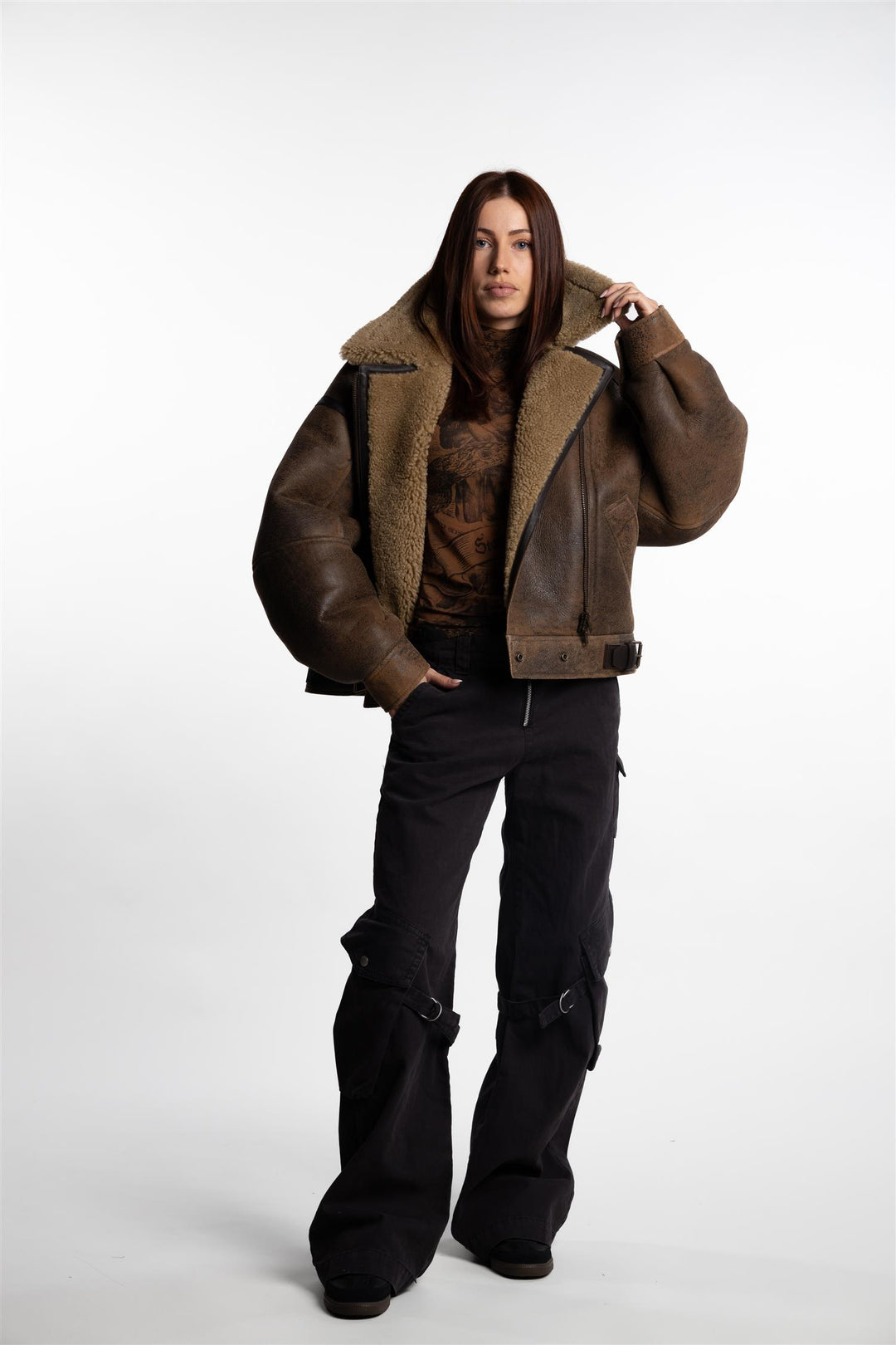 Shearling Jacket- Brown