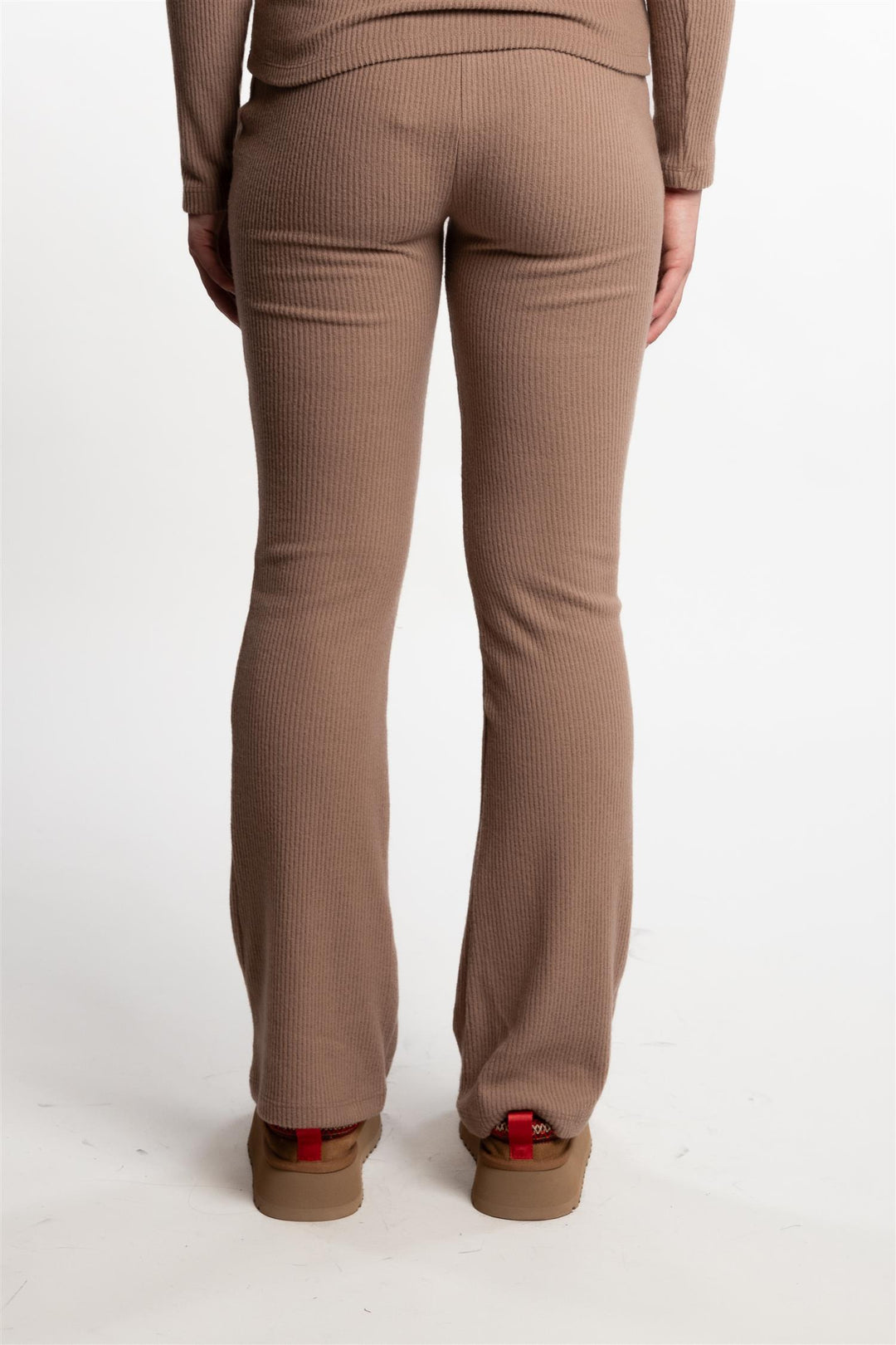 Daniela Rib Trouser- Brown Melange