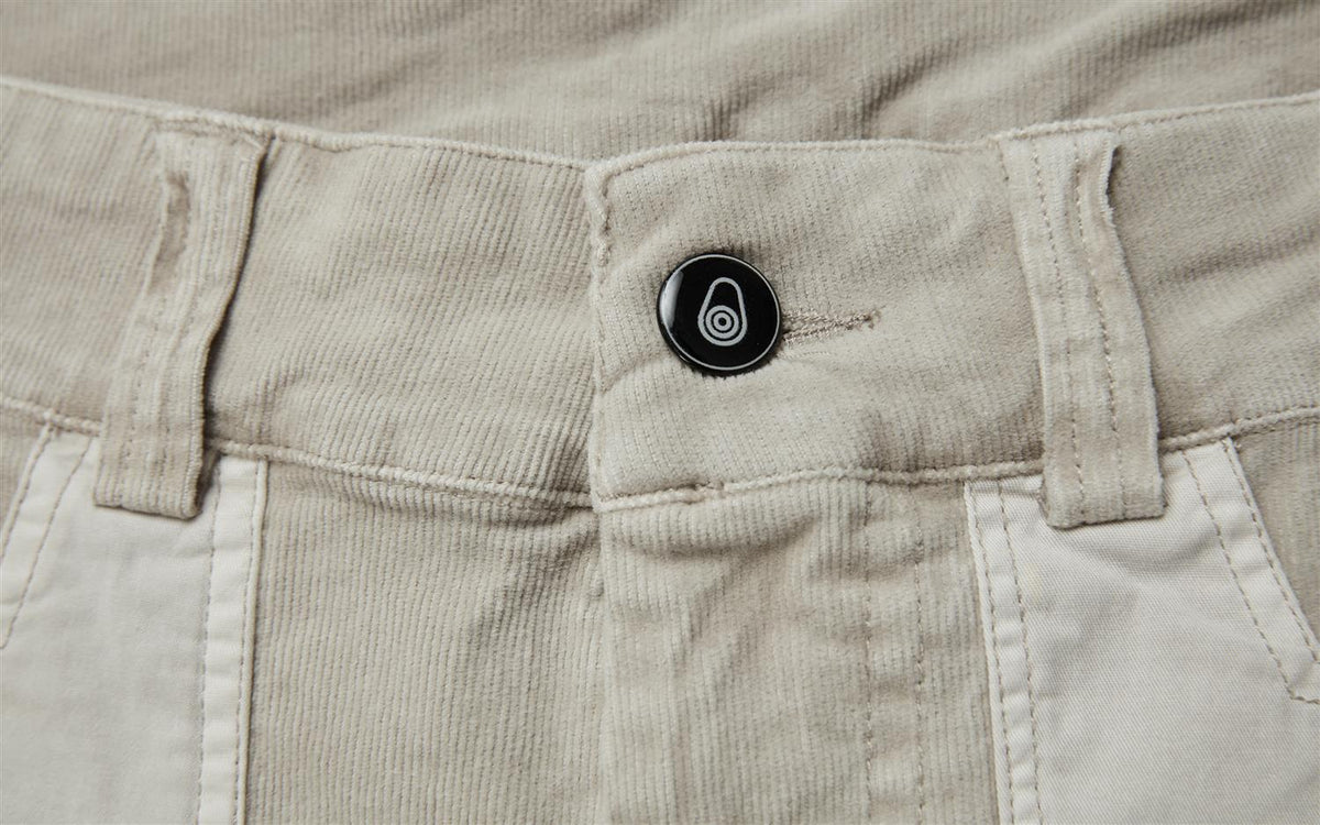 Blocked Corduroy Shorts Feather Gray